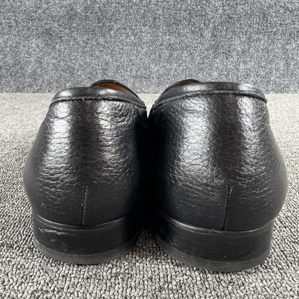 Alan Payne Shoes Mens 12 A Black Genuine Lizard Leather Dress Slip On Handmade